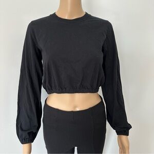 WILFRED Cropped Long Sleeve Cotton Tee